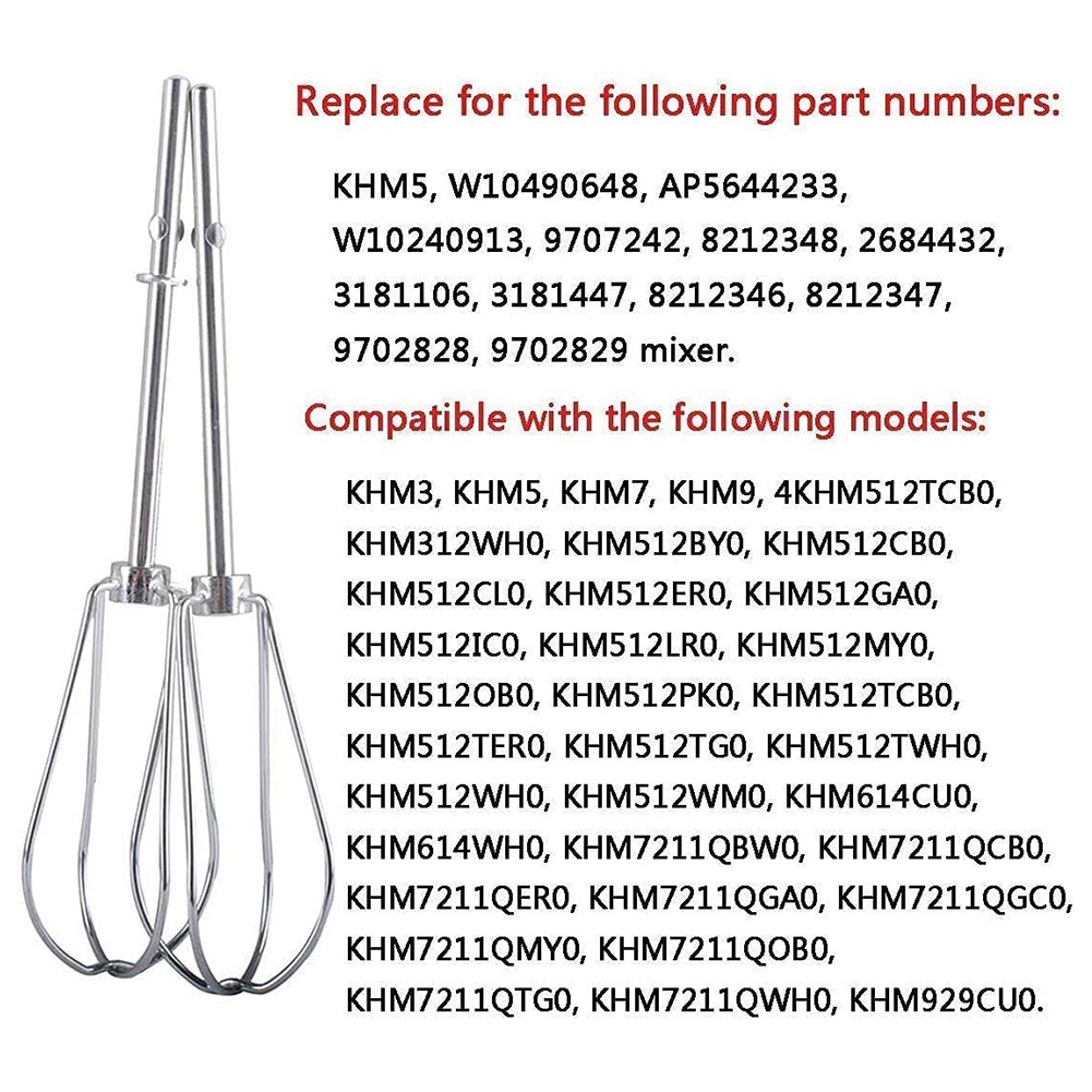 Kitchenaid Mixer Hand Mixer - [B25B!] W10490648 & KHMPW 키친에이드 핸드