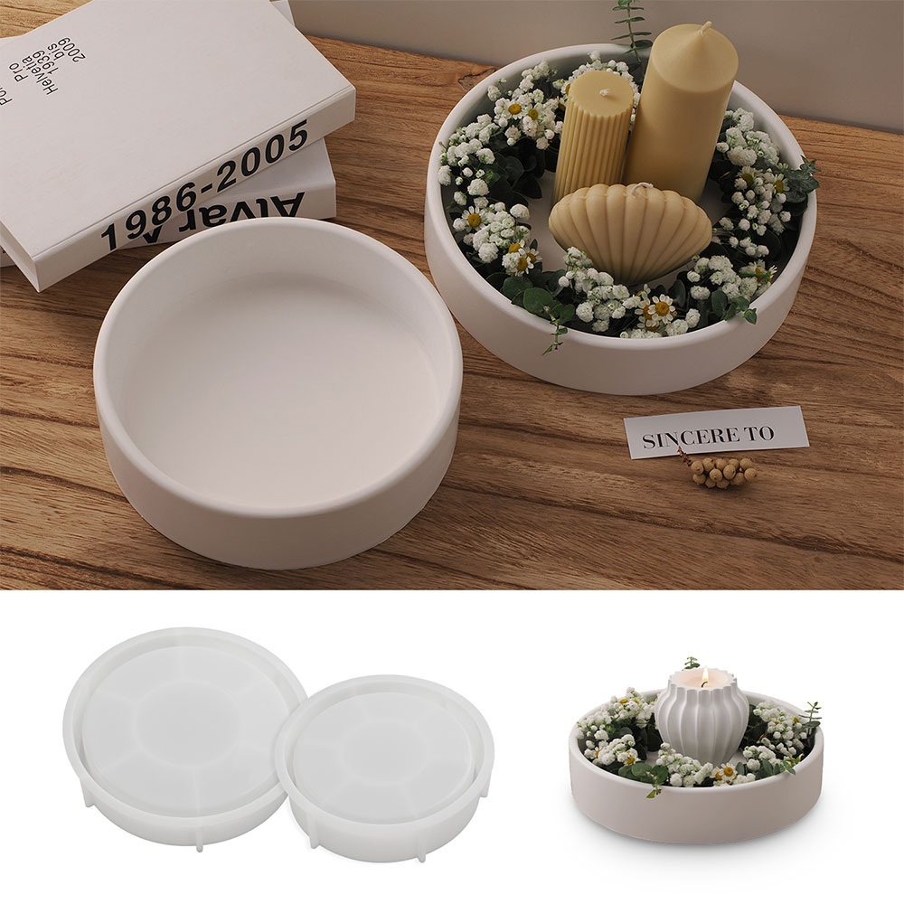대용량 시멘트 캔들 보울 실리콘 몰드, 야외 화분, 콘 - Potsticker Mold 리뷰 및 가격