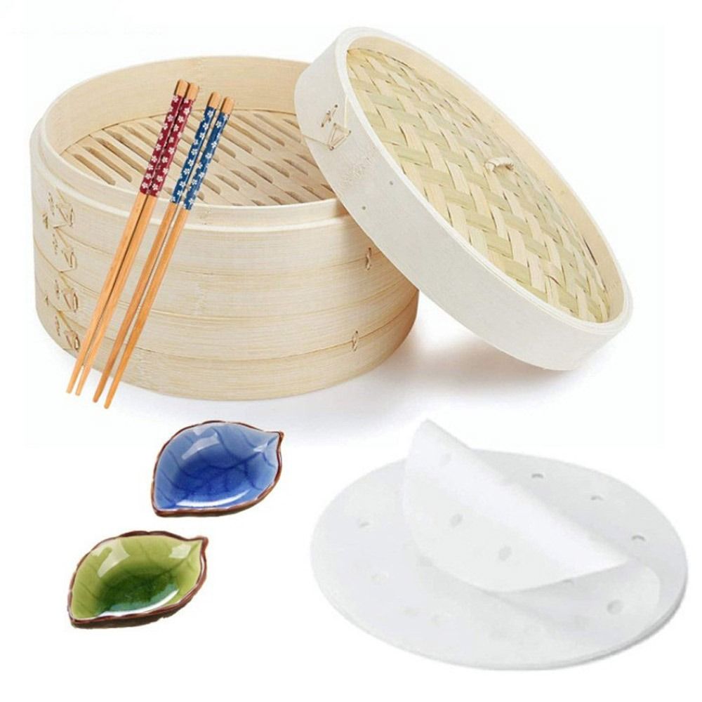 중국식 찜기 대나무 찜기 덮개가 있는 딤섬 찜기 만두  - Bao Steamer Bamboo 리뷰 및 가격