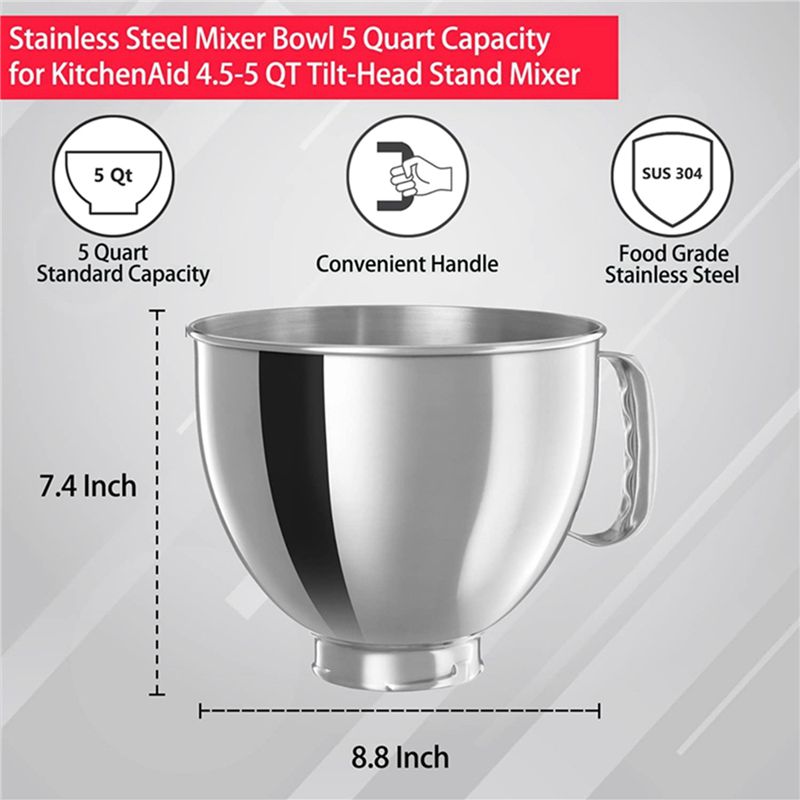 A78E 3X 스테인리스 스틸 믹서 볼, 키친에이드 클 - Kitchenaid Mixer Artisan 5Qt 리뷰 및 가격